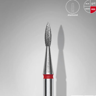 Fresa Diamante Llama Afilada Roja EXPERT, Diámetro De 1,8 Mm / Parte De Trabajo De 8 Mm