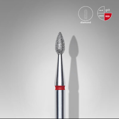 Fresa punta de diamante roja «Gota» 2,3mm/5mm