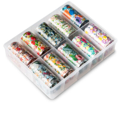 Juego de 10 láminas de Foil Spanish Flowers